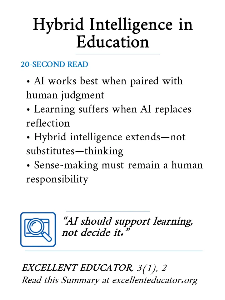 hybrid intelligence in education