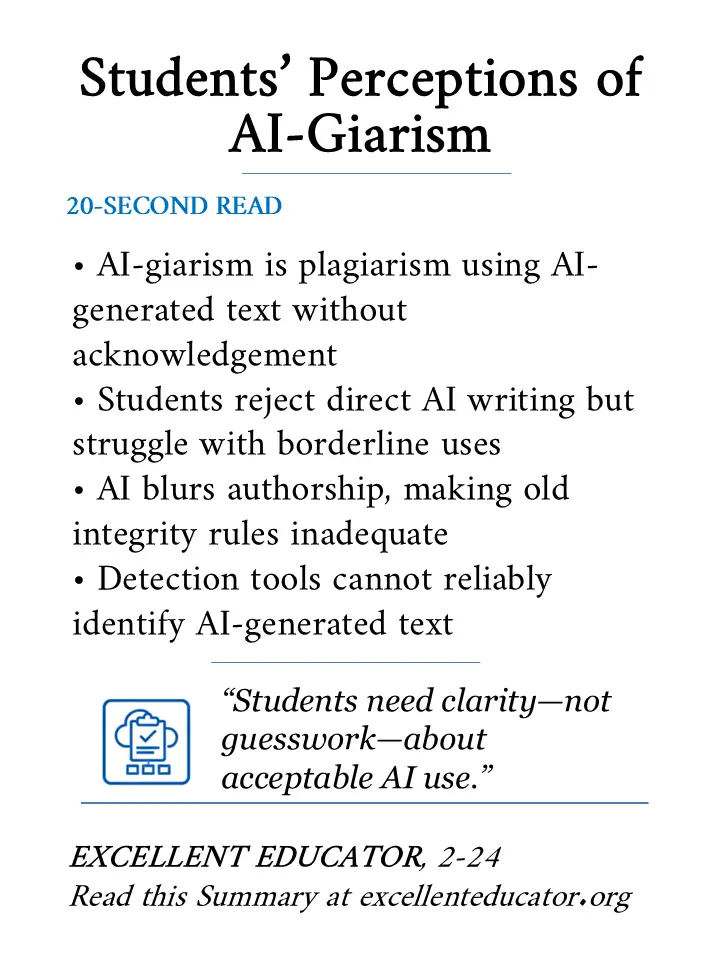 students’ perceptions of ai giarism