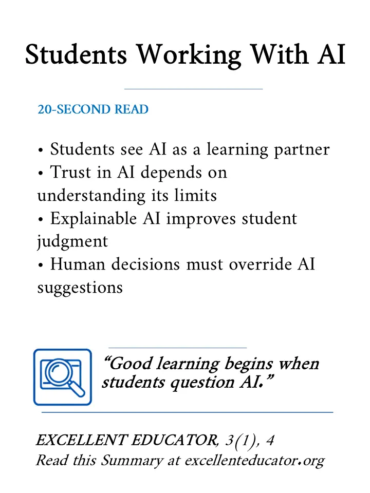 students working with ai