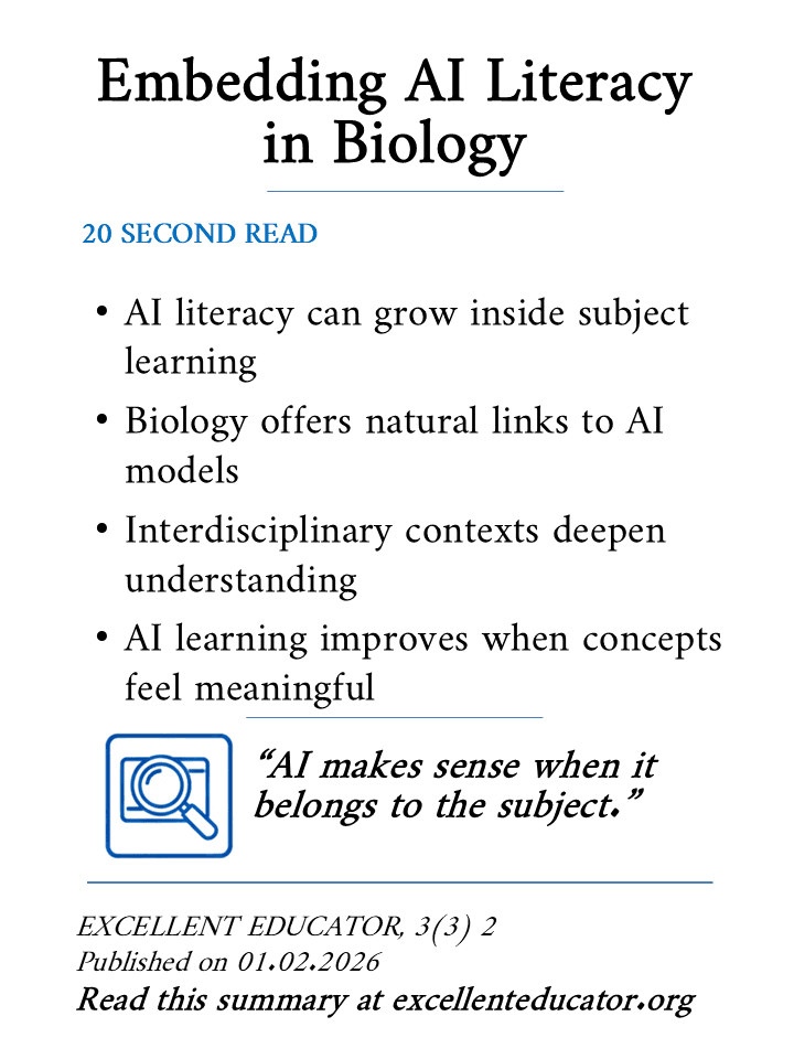 embedding ai literacy in biology