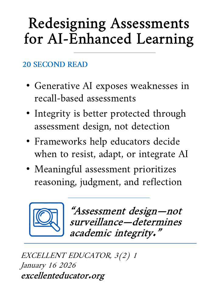 redesigning assessments for ai enhanced learning