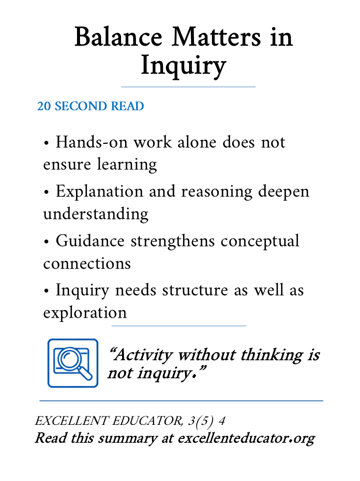 balance matters in inquiry